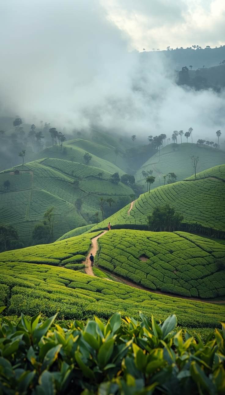 Ceylon tea plantation in Sri Lanka