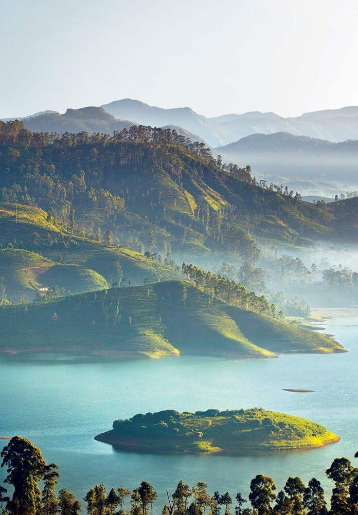 Misty Sri Lankan mountain valley