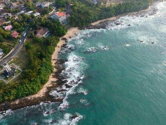 Galle southern coast in November