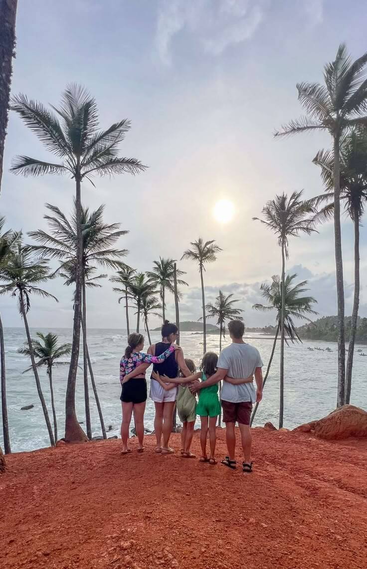 Family in the Sri Lankan hills