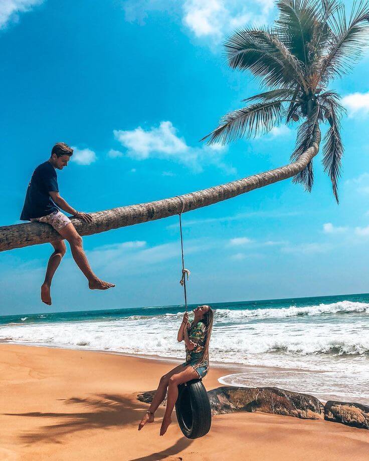 Romantic beach honeymoon