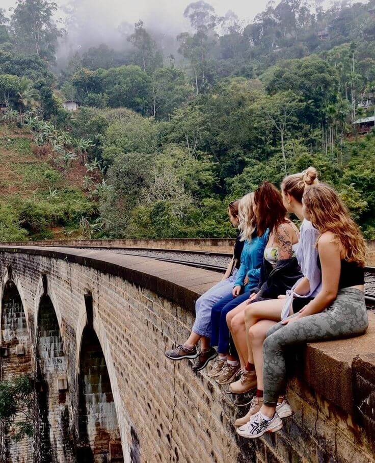 Multi-generational family travelling through Sri Lanka