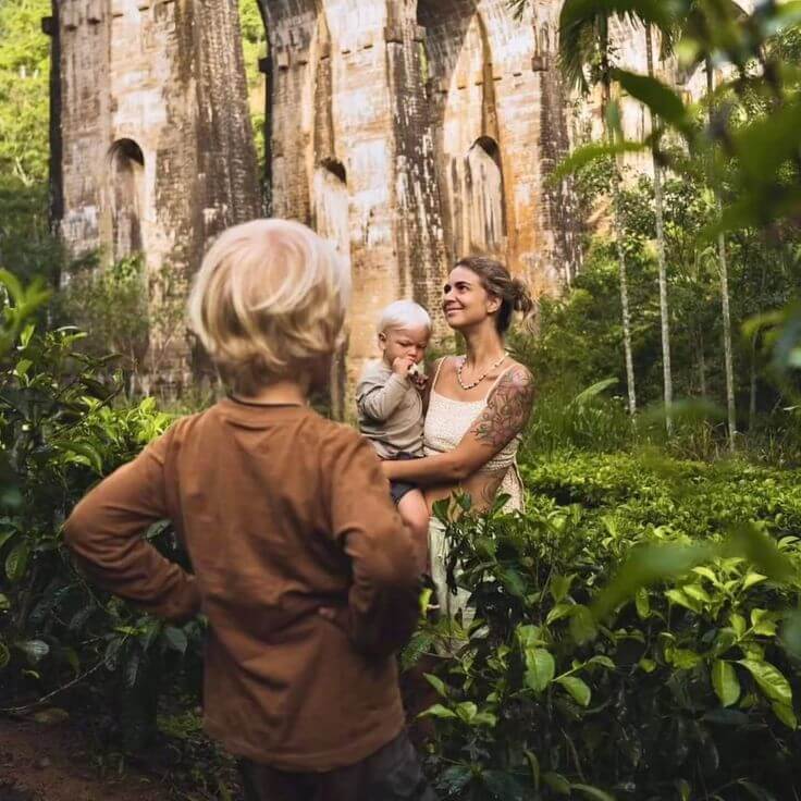 Parent and child sharing a meaningful journey in Sri Lanka